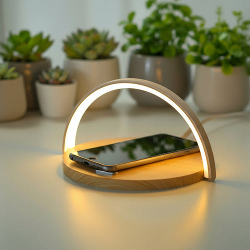 Lampe design chargeur sans fil