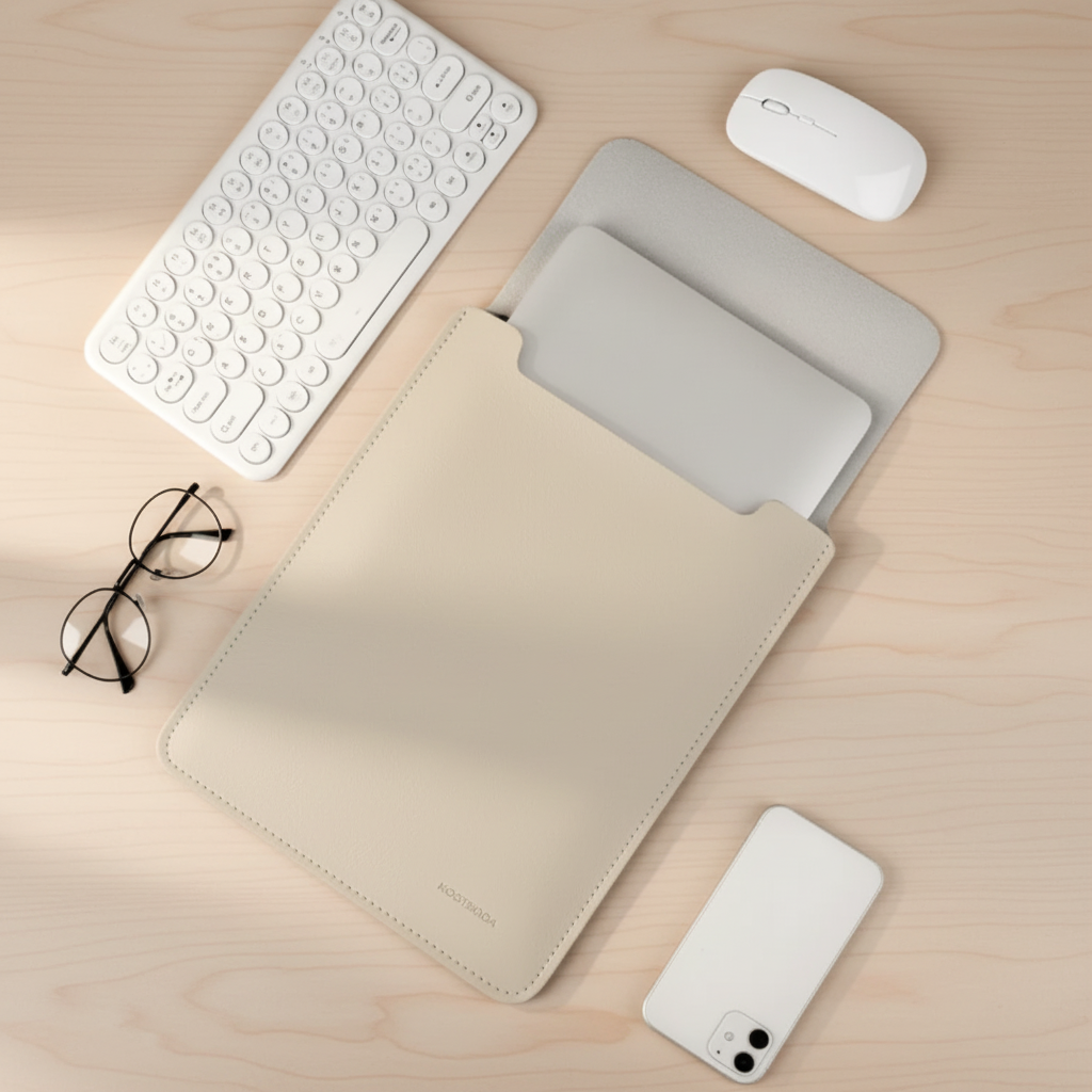 Housse pour ordinateur portable en cuir végétal